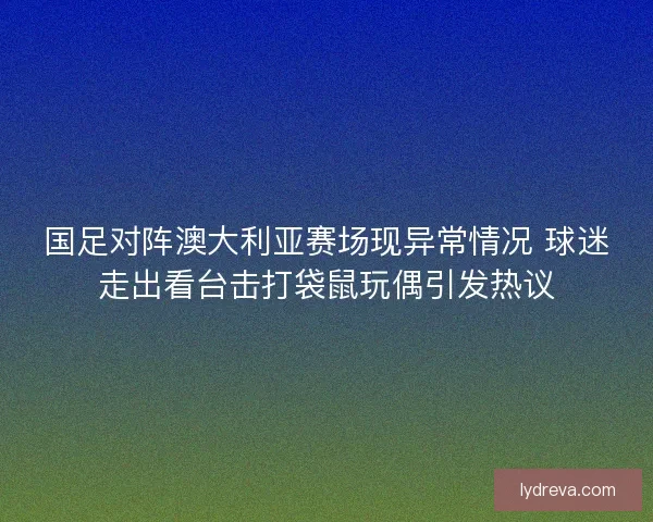 国足对阵澳大利亚赛场现异常情况 球迷走出看台击打袋鼠玩偶引发热议