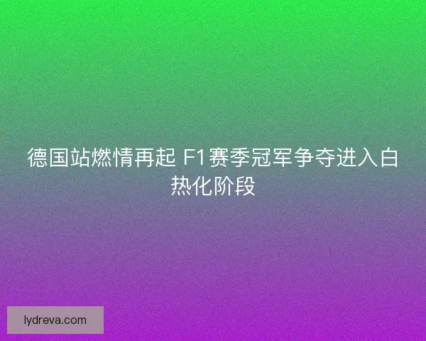德国站燃情再起 F1赛季冠军争夺进入白热化阶段